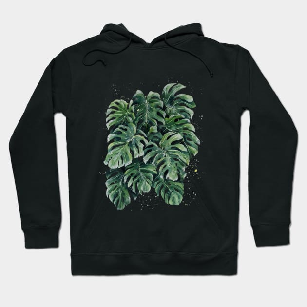 Monstera Leaves 9 Hoodie by gusstvaraonica